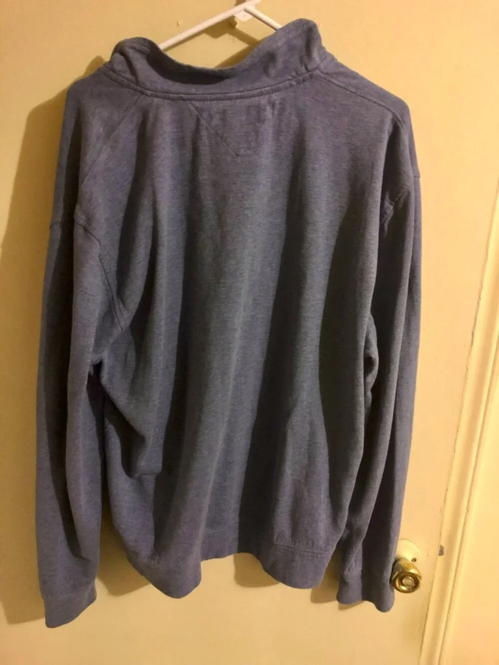 Tommy Hilfiger Mens XL Blue Quarter Zip Pullover Sweater Mock Neck Logo Casual